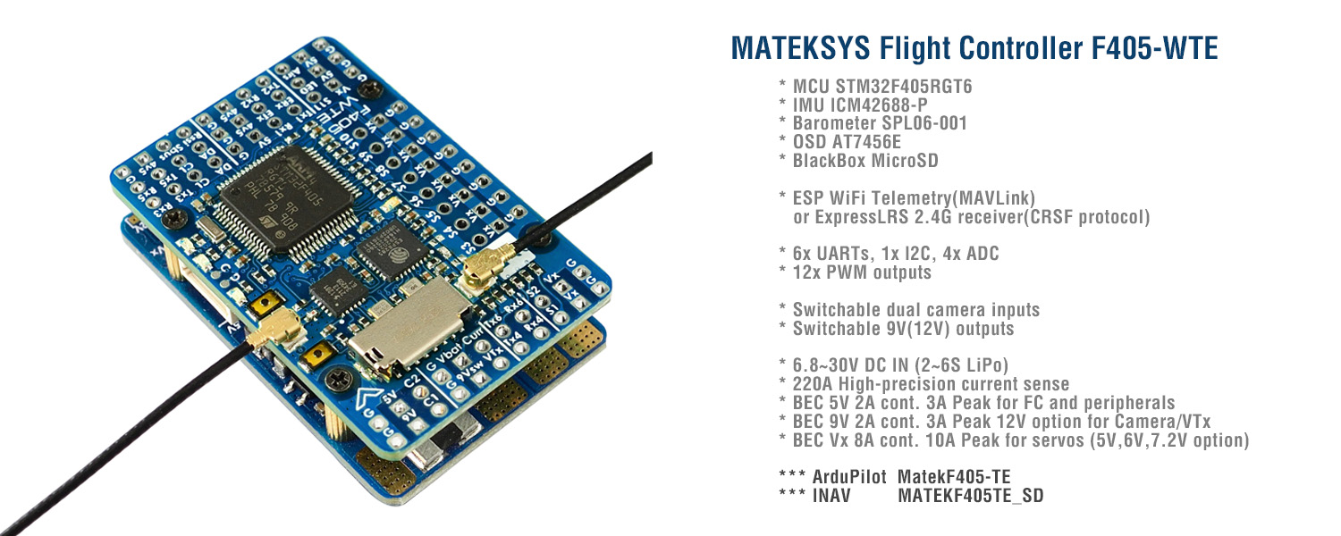 Matek Mateksys Controllore di  - Mateksys Flight Controller F405 Wte recensione e prezzo